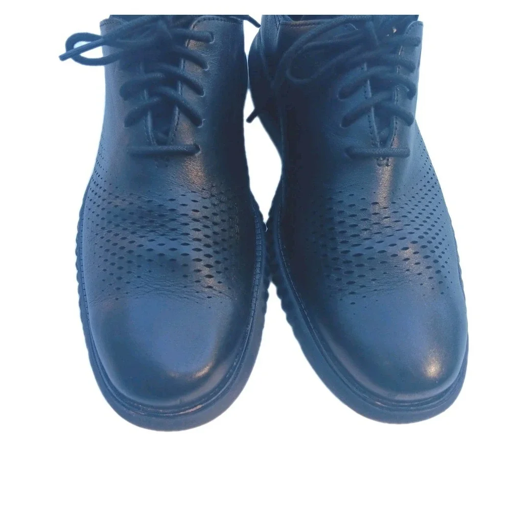 Cole Haan Men's 2.0 Zero Grand Laser Wingtip Oxford‎ Black Sneakers Sz 9M
